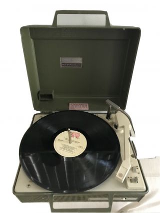 Vintage General Electric Automatic Portable Solid State Turntable Record Player