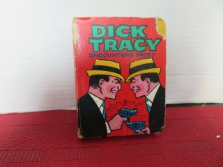 Vintage Whitman Big Little Book Dick Tracy Encounters Facey 1 1967