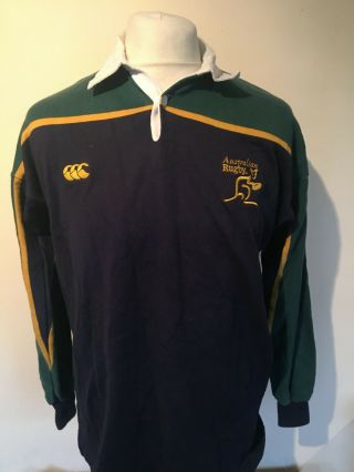 Vintage Australia Wallabies Rugby Union Jersey Shirt Medium Mens Canterbury