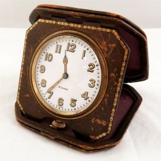 Vintage Cross Sandoz Swiss 15 Jewel 8 Day Travel Clock