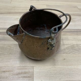 Vintage Brass Pitcher Water Can Garden Decor Made In Holland W/ Tag Antique