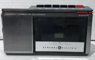 Vintage Ge General Electric Compact Cassette Player Recorder Model 3 - 5300b