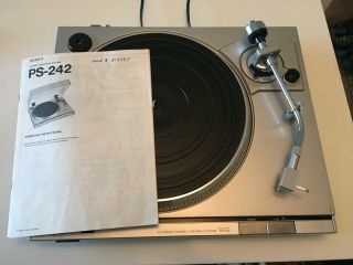 Vintage Sony Ps - 242 Automatic Direct Drive Stereo Turntable Record