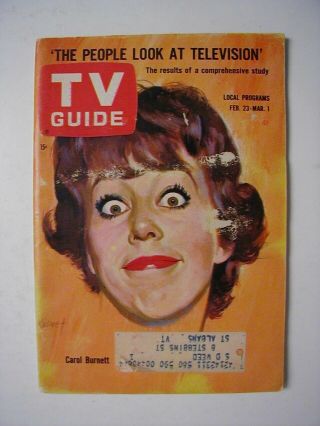 St Lawrence Feb 23 1963 Tv Guide Carol Burnett Mary Tyler Moore Jock Mahoney Sid