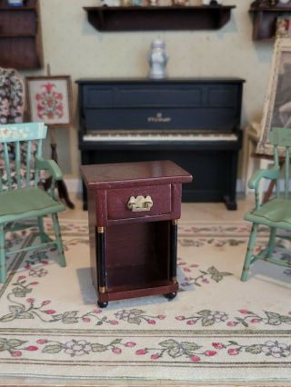 Dollhouse Miniature Sonia Messer Side Table W Drawer Block House Style