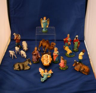 Vintage Italian Made Nativity Depicting The Birth Of Christ