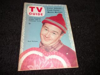 Vintage Tv Guide 1954 Feb 12 - 18 Red Buttons