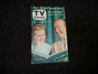 Vintage Tv Guide 1953 Sep 11 - 17 Joan Caulfield/ralph Edwards