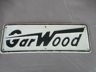 Vintage Sign Plate Garwood Equipment Heavy Duty Truck Earth Moving Construction