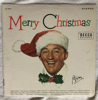 Bing Crosby Merry Christmas Vintage Vinyl Lp White Christmas,  Decca Dl 78128