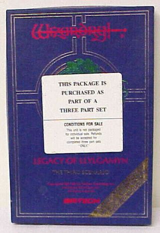 Wizardry Legacy Of Llylgamyn The Third Scenario Vintage 1983 - 1987 Sir - Tech W/box