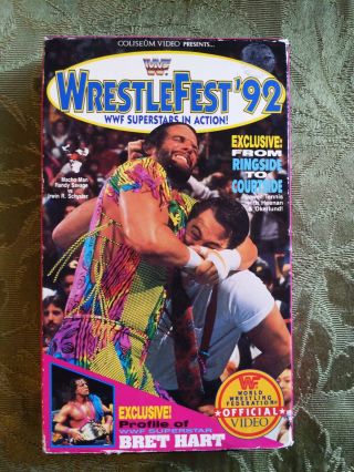 Wwf Wrestlefest 1992 92 Vhs Coliseum Video Tape Pro Wrestling Wwe Vintage