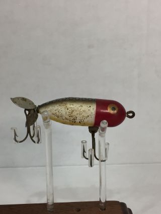 Vintage Heddon Tiny Torpedo Fishing Lure Gold Eyes A4