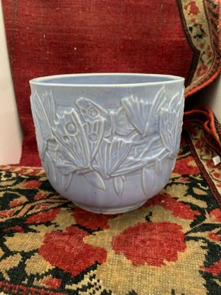 Vintage Hi Def MCCOY Pottery Blue Butterfly Jardinière/Planter 3