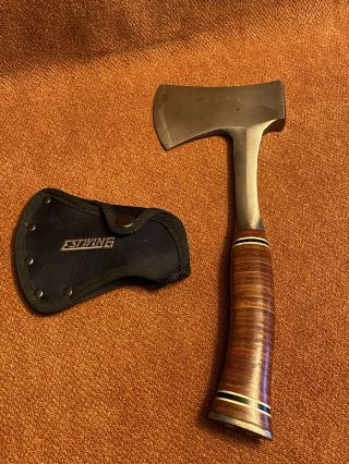Vintage Estwing Hatchet /axe With Sheath - Made In Usa