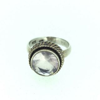 Vintage Amethyst Silver Ring 925 Sterling Hallmarked Arts And Crafts Style