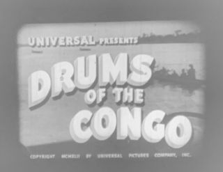 Vintage 1942 Film In B&w 16mm: " Drums Of The Congo " 2 - Reels