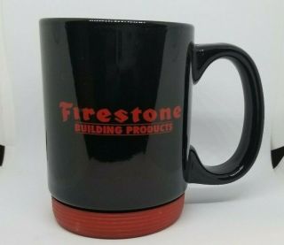 Vintage Firestone Building Products Advertising Coffee Cup Mug Rubber Base Usa