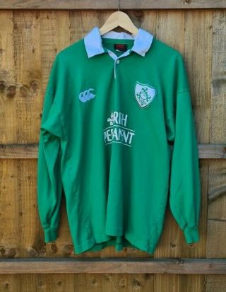 Vintage Ireland Irish Canterbury Rugby Shirt Jersey Large 2000 - 2001