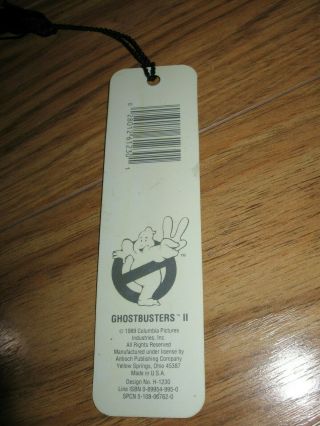 Ghostbusters 2 Vintage 1989 Coumbia Antioch Book mark Bookmark Movie 3
