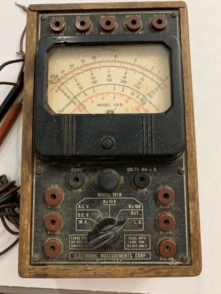 Vintage 1940’s Electronic Measurements Corp Multi Meter Model 101b Steampunk
