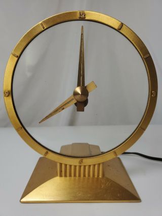Vintage Mcm Jefferson Golden Hour Mystery Electric Clock 8 " Mid Century Modern