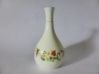 Wedgwood " Mirabelle " Vintage Floral Bud Vase,  Bone China,  Shabby Chic Decor