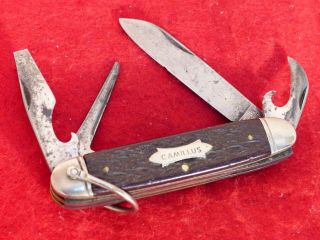 Vintage Camillus Usa Made 3 - 3/4 " Scout Camp 99 Knife Ld
