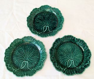 Vintage Wedgwood Of Etruria & Barlaston Green Majolica Leaf Plate Dish