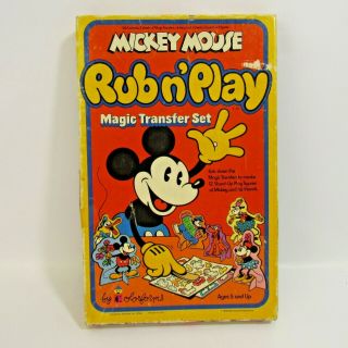Vintage Mickey Mouse Rub N 
