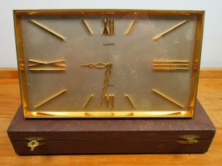 Vintage Luxor 8 Days Alarm Clock With Case