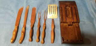 Vintage Cutco Knives & Utensils & Bakelite Wall Or Drawer Holder