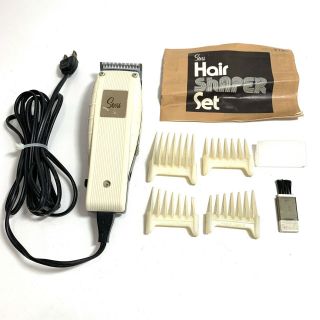 Vintage Sears Roebuck Hair Clippers W/ Attachments And Brush,  And