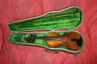 Vintage E.  R Pfretzschner 3/4 Stradivarius Violin W/roth Case & Bausch Bow
