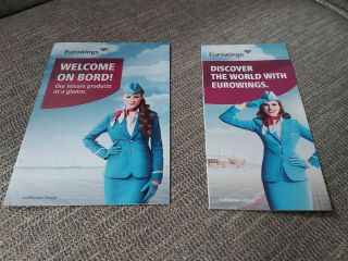 Eurowings Airways Advertising Leaflets Lufthansa Airline Plane British Uk Seller