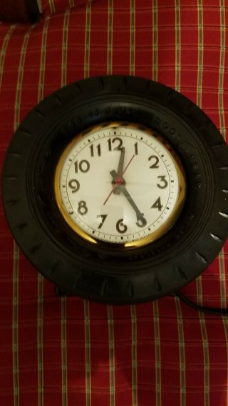 Vintage Goodyear Tire Advertising Clock -