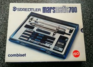 Vintage Staedtler Marsmatic 700 S4mc Technical Pen Set,  Compass,  Accessories