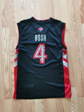 Vtg Chris Bosh Raptors Adidas Authentic Black Medium Jersey 4 Nba