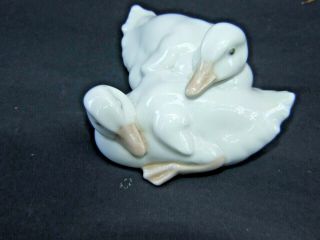 Vintage Nao (lladro) Pottery Porcelain Birds Ducks Figurine Spain