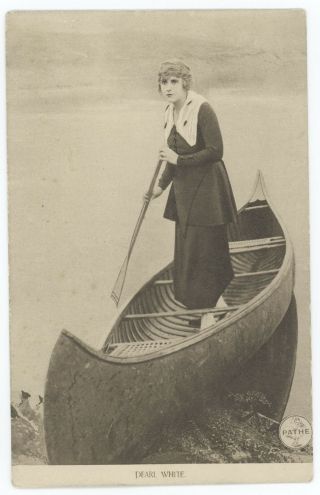 Silent Movie Actress Pearl White Vintage Photo Postcard