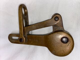 Vtg.  Brass M.  Klein & Son Wire Cable Puller W.  U.  T.  Co.  Western Union Telegraph