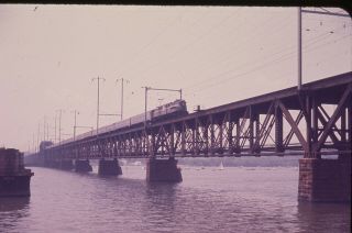 Pennsylvania Railroad Slide Eastbound Train On Susquehanna River Bridge