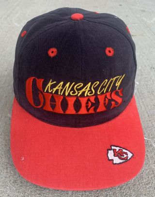 Vintage 90s Kansas City Chiefs Snapback Hat Cap By Annco