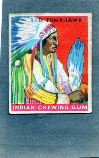 Vintage - 1933 Goudey Indian Gum 48/96 Red Tomahawk