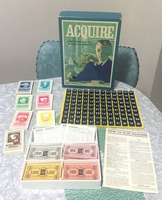 Vintage Board Game “acquire - High Adventure In The World Of High Finance”