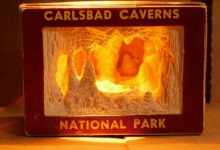 Vintage Carlsbad Caverns National Park Mini - Scene Diorama Shadow Box Souvenir