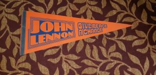 John Lennon Give Peace A Chance Vintage Early 1980s Banner