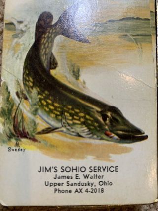 Vintage Deck Of Cards Jim’s Sohio Service Upper Sandusky Ohio