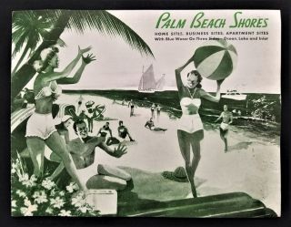 Vintage Florida Real Estate Sales Brochure Palm Beach Shores Home Business Apt