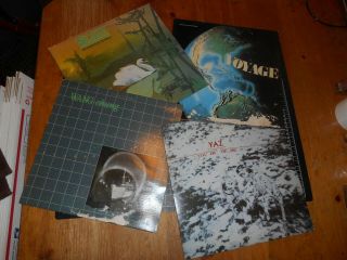 4 Classic Electronic Rock Music Vintage Vinyl Record Albums By Various Artists